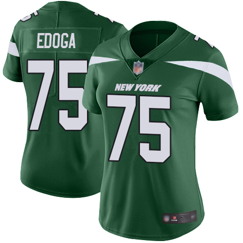 New York Jets Limited Green Women Chuma Edoga Home Jersey NFL Football 75 Vapor Untouchable